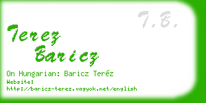 terez baricz business card